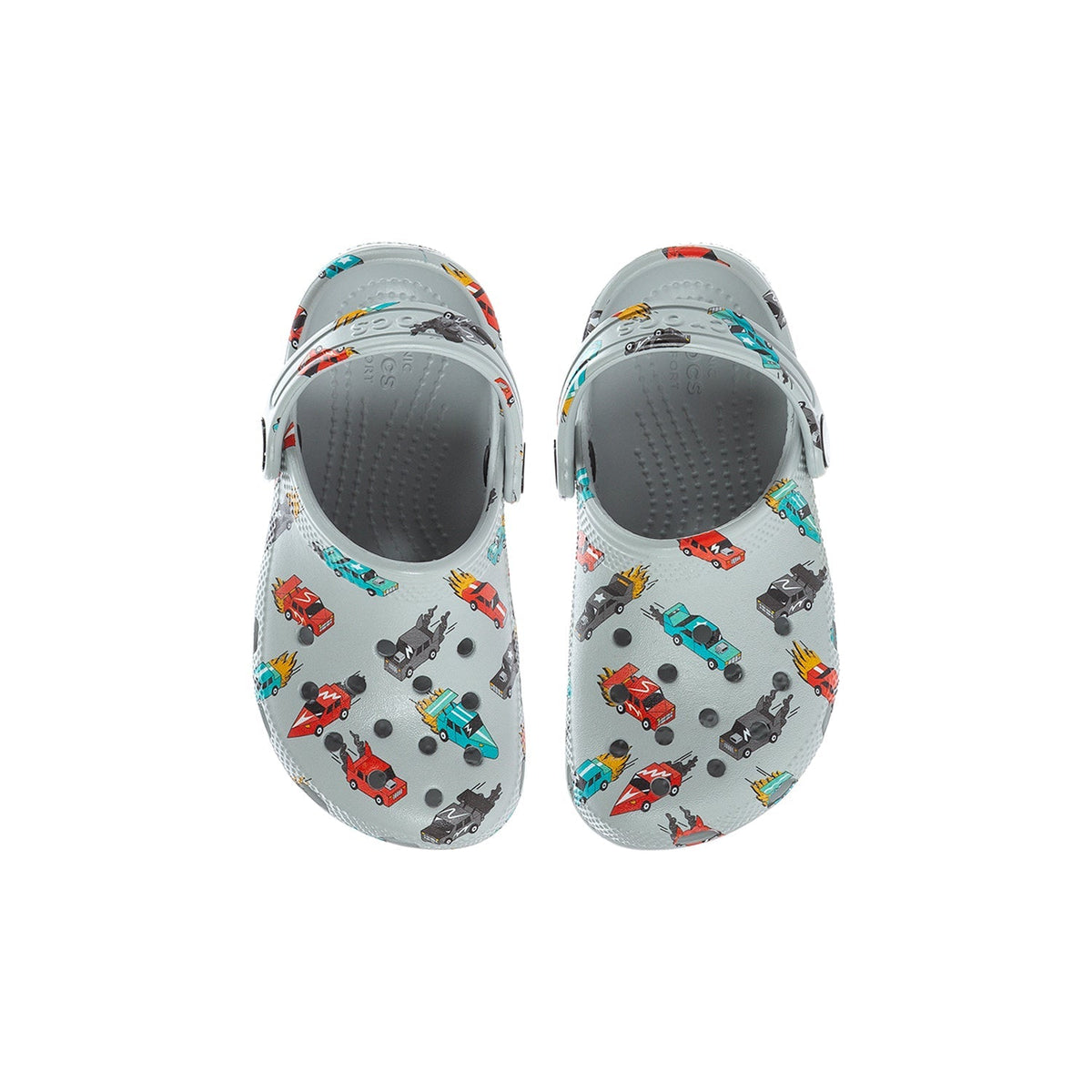 Crocs Toddler Race Car Classic Clog - Grey / Multi