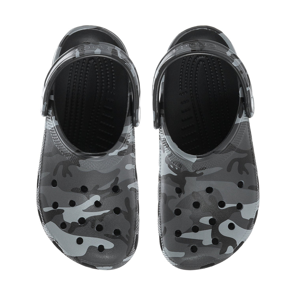 Crocs Men's Camo Classic Clog - Black / Grey