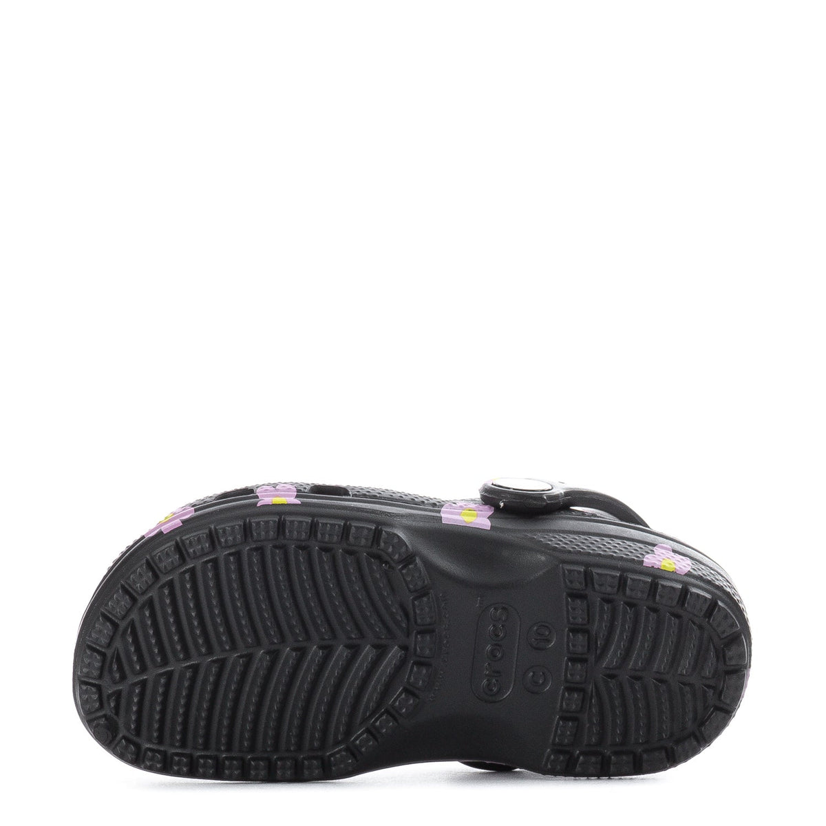 Crocs Toddler Floral Classic Clog - Black / Pink